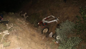 Manisa'da traktör kazası bir kişi öldü,bir kişi yaralandı
