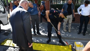 "Öncelik hayatın, öncelik yayanın"şeritler yeniden boyandı