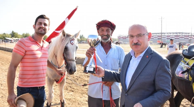 Turgutlu'da rahvan at yarışına 130 at katıldı