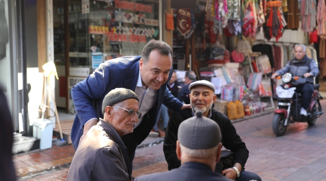 Başkan Dutlulu,esnaflerı ve muhtarları dinledi.