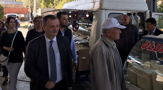 CHP'liler Halitpaşa'da esnafı ziyaret etti