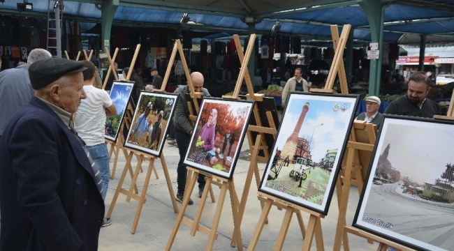 Demirci'de"pazarda sanat var sergisi"açıldı