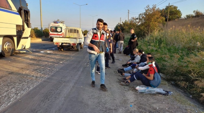 İşçi servisinin karıştığı kazada çok sayıda yaralı var