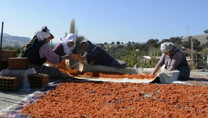 Kışın sofraların şifa kaynağı tarhana kuruyor