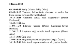 Manisa tabip odası kursu 5 kasımda