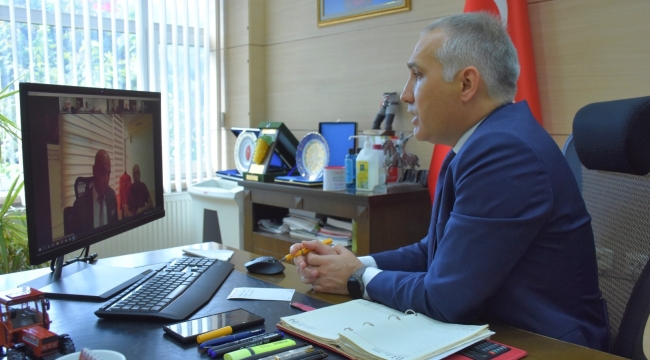 Müdür Öztürk online toplantıya katıldı
