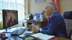 Müdür Öztürk online toplantıya katıldı