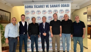 Soma Kaymakamı Akkaya,'dan TSO başkanı Doğan'a ziyaret 