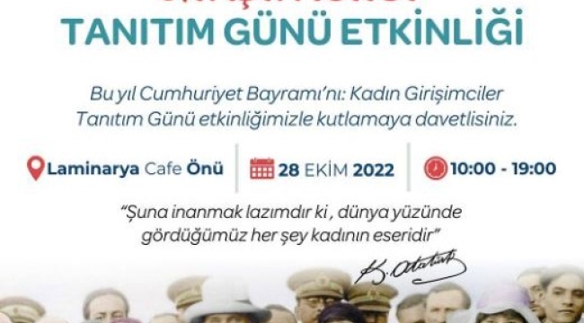 Kadın girişiciler tanıtım günleri 28 ekimde