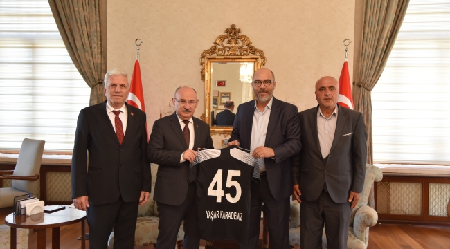 TS başkanı Daşkan Vali Karadeniz'i ziyaret etti