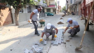 Turgutlu'da belediye 16 sokakta çalışmaları tamamladı