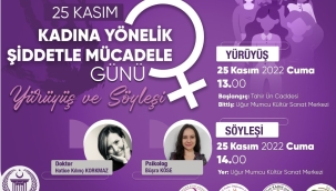 Akhisar'da"kadına yönelik şiddetle mücadele günü" yürüyüşü