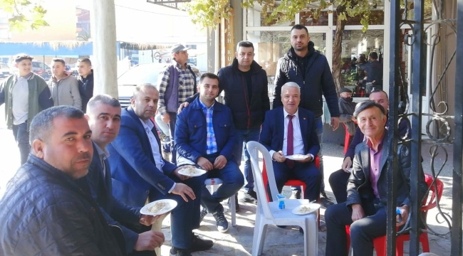 Başkan Bilgin, başkan Yaralı'nın hayrına katıldı