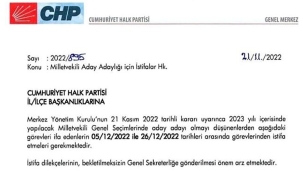 CHP'den il ve ilçe başkanlarına istifa çağrısı 