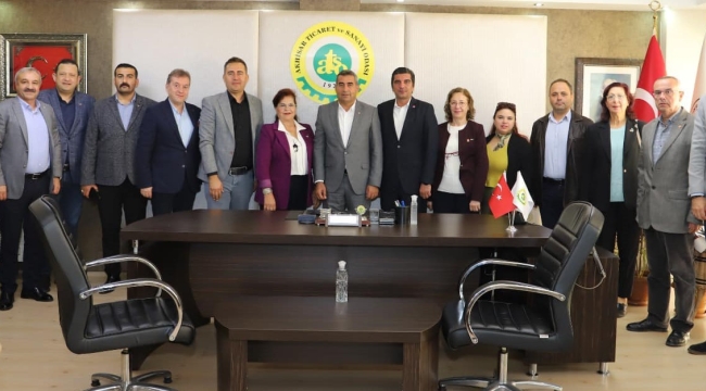 CHP ilçe yöneticileri ATSO'yu ziyaret etti