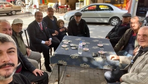 MESO başkanı Akyüz, esnafları ziyaret etti