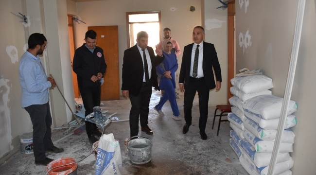 Müdür Öztürk ,binayı gezdi