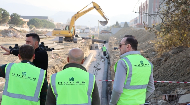 MUOSB başkanı altyapı çalışmalarını denetledi