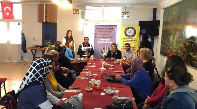 Ortak toplantıda kadına şiddet anlatıldı