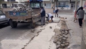 Turgutlu belediyesi kentin dört bir yanında yol yeniliyor 