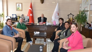 Turgutlu S.S anne eli koopratif yöneticileri müdür Öztürk'ü ziyaret etti