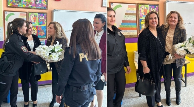 Uslusoy,öğretmenler gününde şehit eşlerini unutmadı
