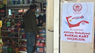 Akhisar belediyesinde 874 haneye bakkal kart desteği