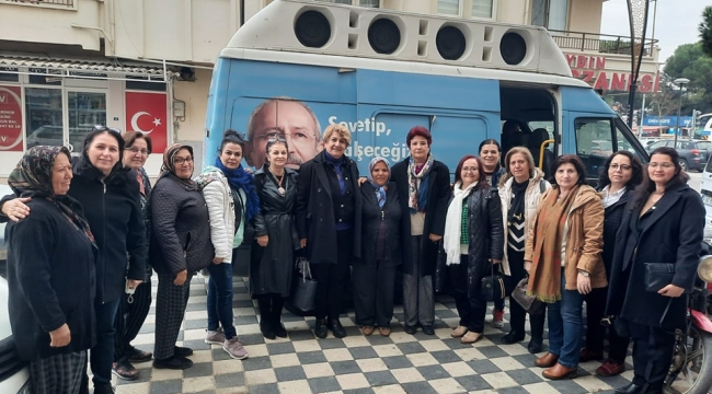 CHP il kadın kolları yöneticileri Köprübaşı'nda