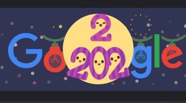 GOOGLE yılbaşı gecesi 2022 doddle'ı