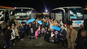 Manisa'lı ,912 iyi partili kadın 22 otobüsle Ankara'ya yola çıktı
