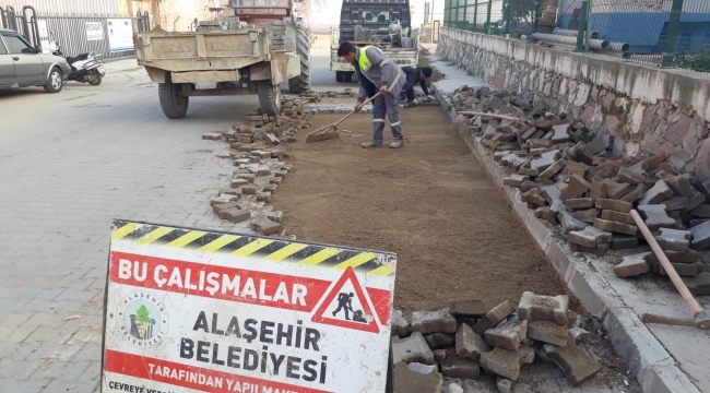 Alaşehir belediyesinin 6 mahallede bakım onarım çalışması
