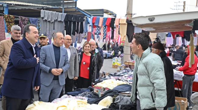 Başkanlar esnaf ziyaretine çıktı
