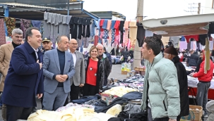 Başkanlar esnaf ziyaretine çıktı