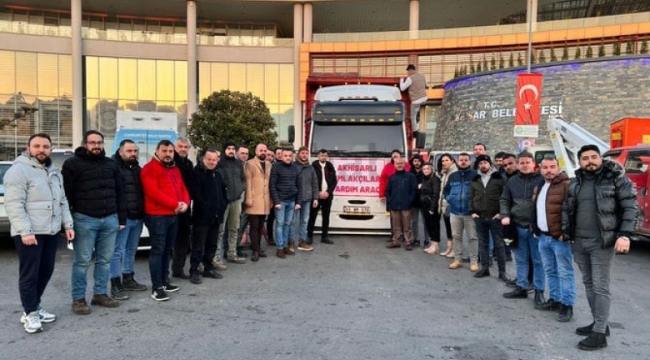 Akhisar'lı emlakçıların yardım tırı yola çıktı