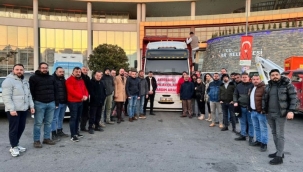Akhisar'lı emlakçıların yardım tırı yola çıktı
