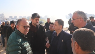 Başkan Akın ve Balaban deprem bölgesi Adıyaman'da