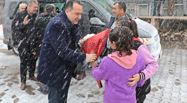 Başkan Dutlulu,karkış demeden çalışıyor