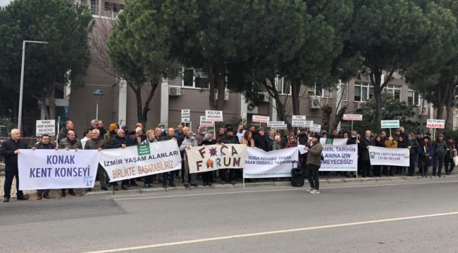 Foça'daki taş ocağına karşı toplanan 5 bin imza bakanlığa iletildi