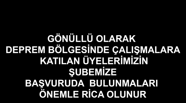 İMO'dan üyelerine çağrı