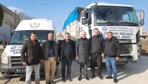 Saruhanlı 'da 6.yardım tırı da yola çıktı