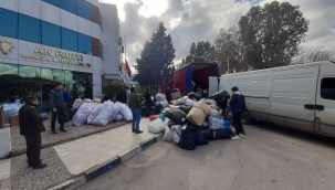 Toplanan yardımlar deprem bölgesine gönderildi
