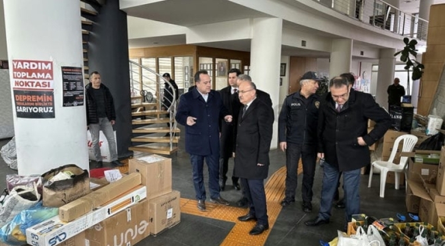 Vali belediye yardım merkezini ziyaret etti