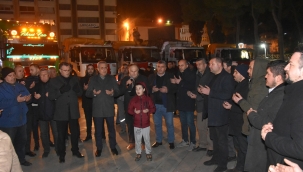 Yardımlar dualar eşliğinde yola çıktı