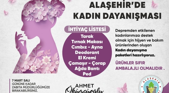 Alaşehir'de kadın dayanışması