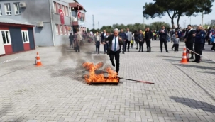 Başkan Bilgin, dilek tuttu ateşten atladı