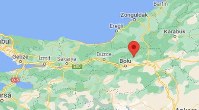 Bolu'da 2 saat önce 3.7 büyüklüğünde deprem