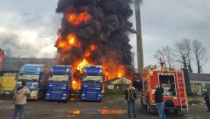 Çaykur'a ait çay fabrikada yangın