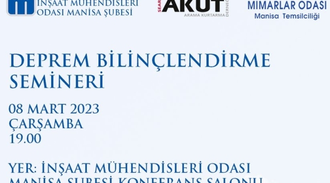İMO'da deprem semineri