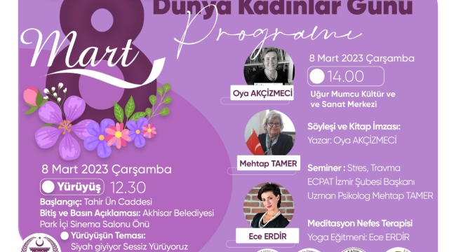 Kadınlar günü kutlama programı açıklandı