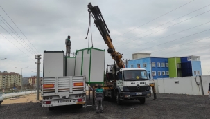 Salihli OSB'de üretilen kabinler deprem bölgesine gönderildi